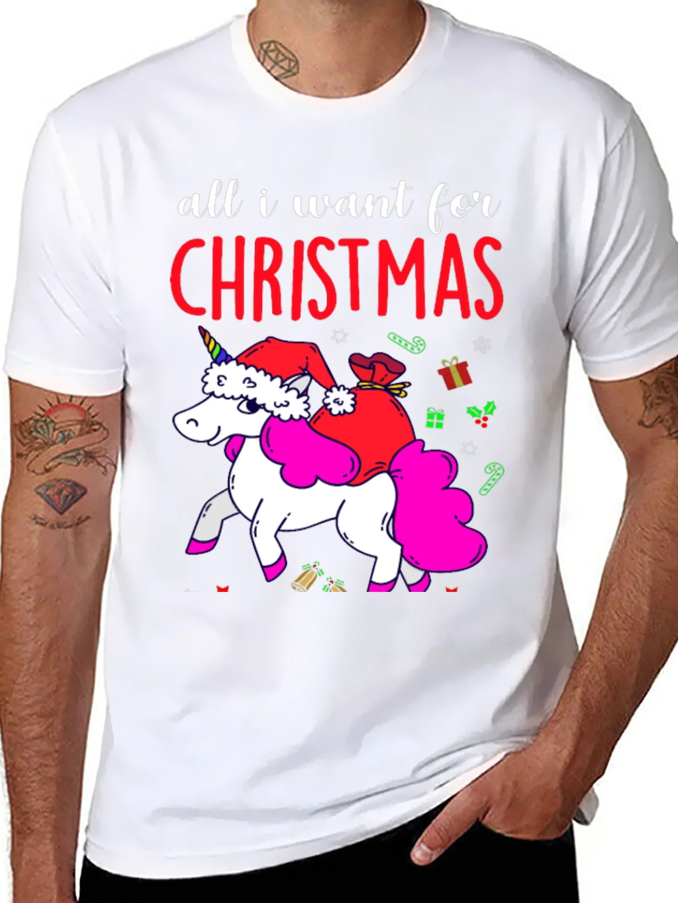 Unicorn Christmas T-Shirt - All I Want For Christmas