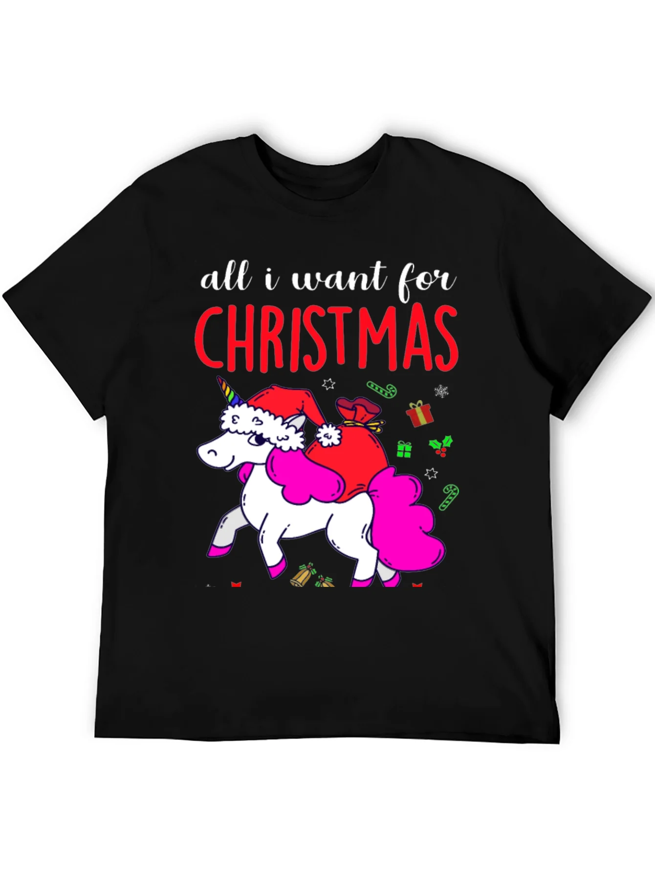 Unicorn Christmas T-Shirt - All I Want For Christmas