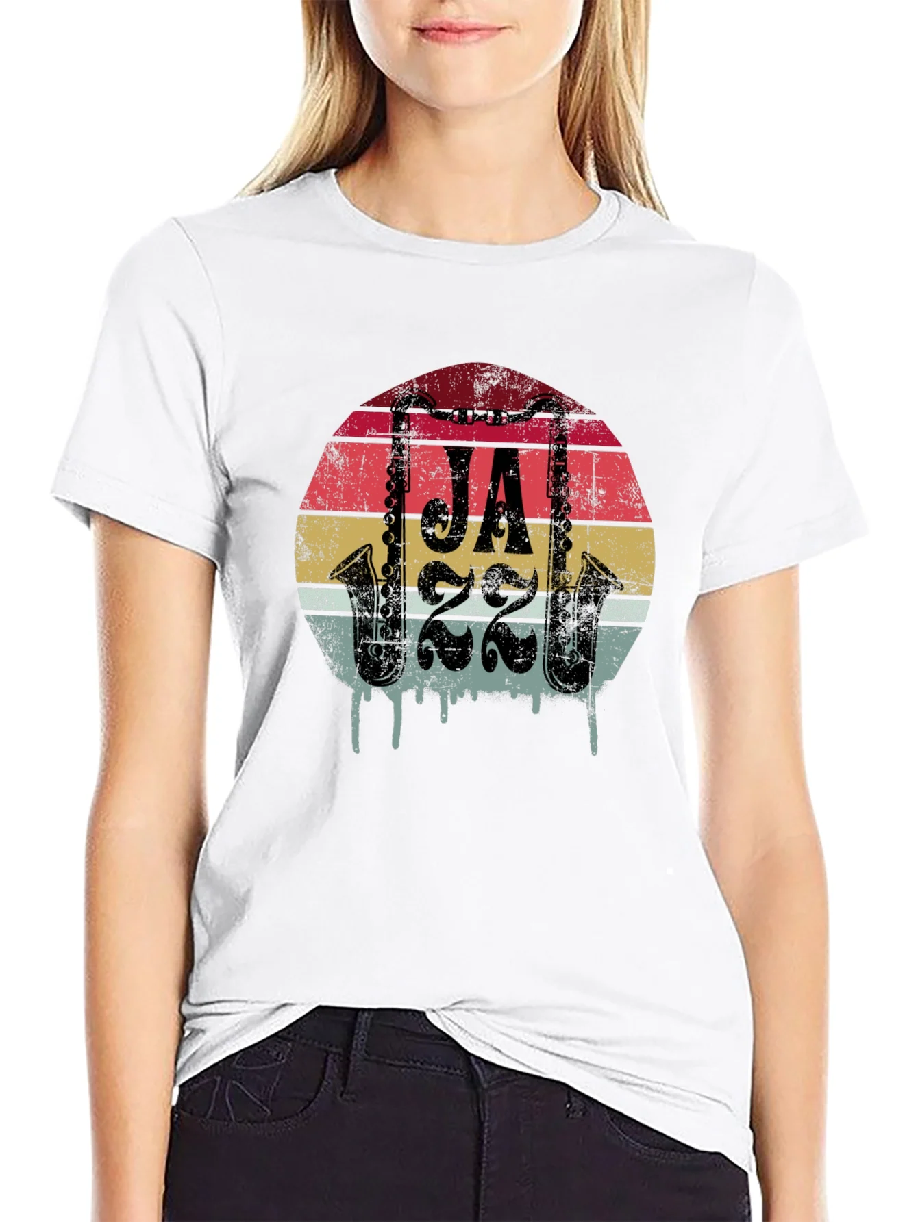 Vintage Jazz Saxophone Graphic T-Shirt