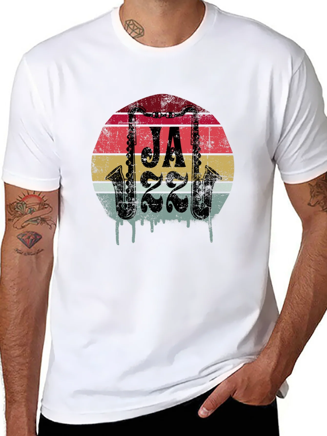 Vintage Jazz Saxophone Graphic T-Shirt