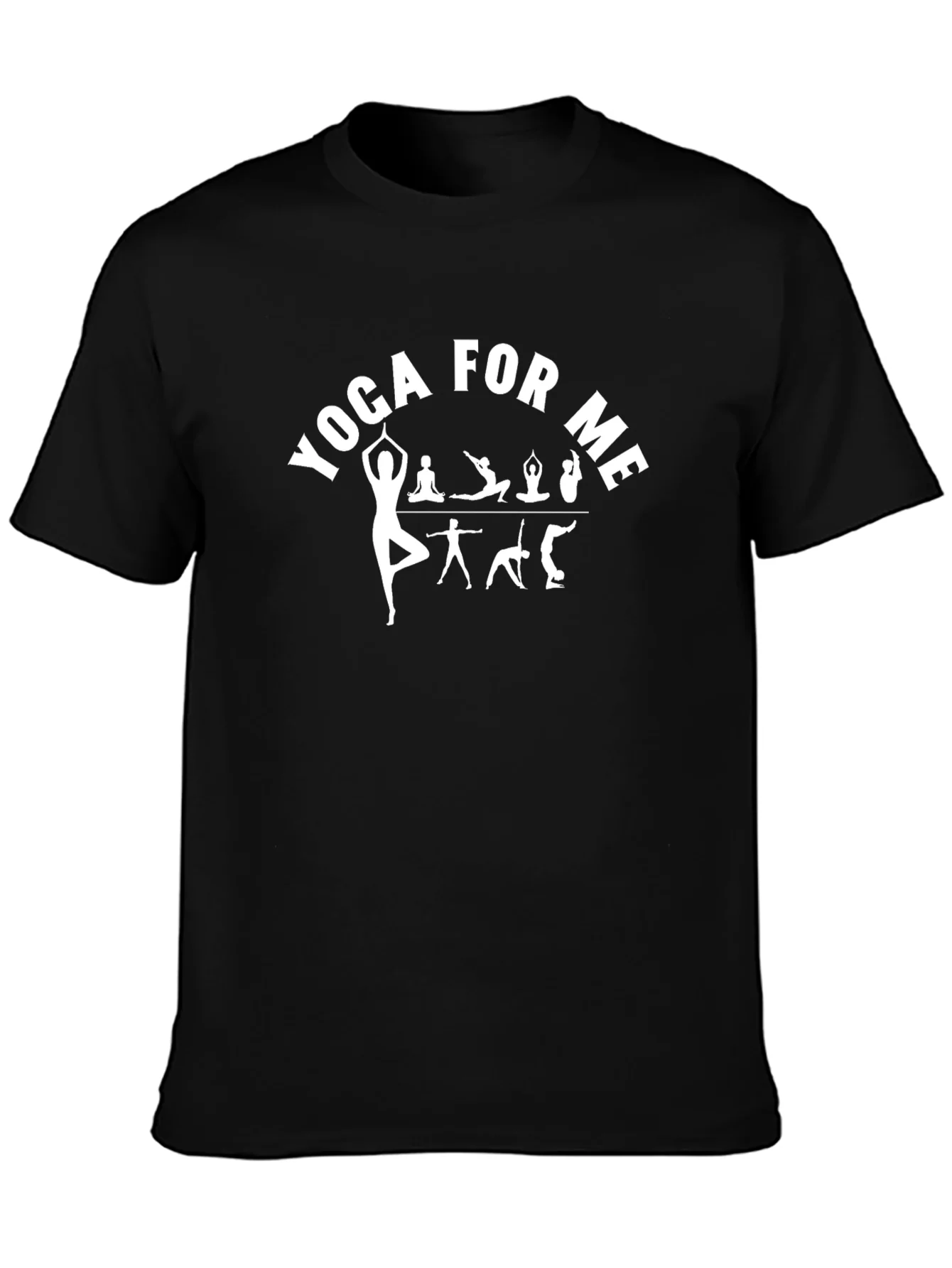 Yoga For Me Graphic Tee - Black Cotton Shirt