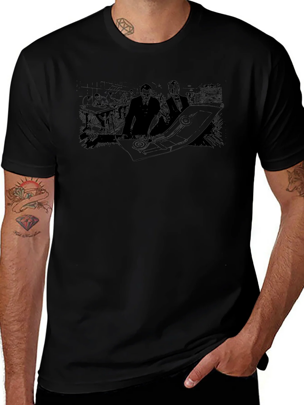 Blueprint Graphic Tee - Mens Black Short Sleeve