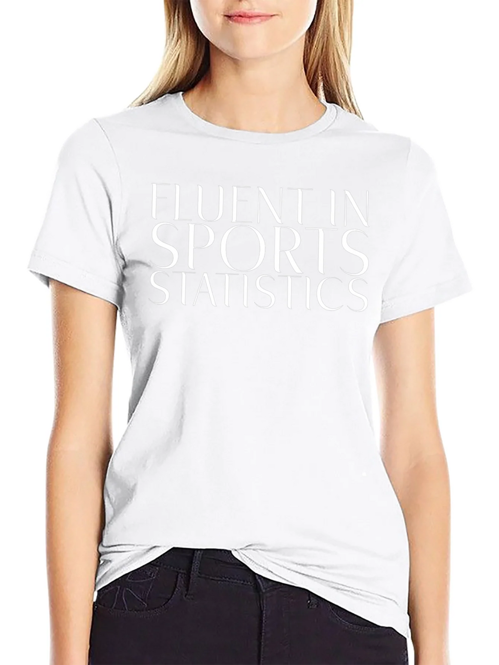 Fluent in Sports Statistics Black T-Shirt
